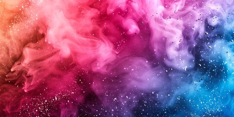 Obraz premium Colored powder explosion on black background. abstract backdrop.