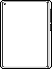 Smartphone with large screen illustration outline vector