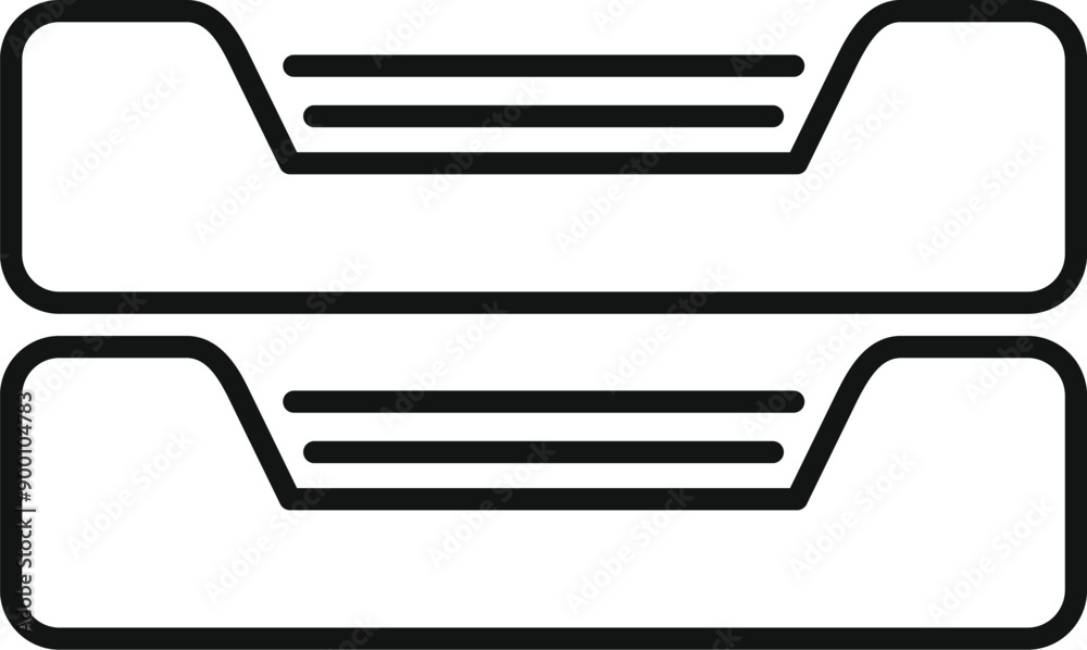 Sticker simple icon of an archive drawer, symbolizing organization and document storage