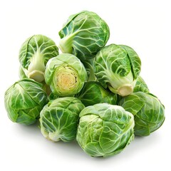 Obraz premium a close up of a pile of green vegetables on a white surface