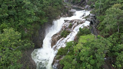 Obraz premium Aerial photo of Behana Gorge near Cairns Queensland Australia