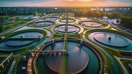 A sustainable waste water management system for industrial wastewater in plant tanks, eco-systems, scenic, outdoor, and water treatment. - Powered by Adobe
