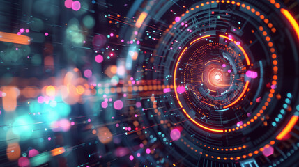 Obraz premium futuristic technology background tech wallpaper 