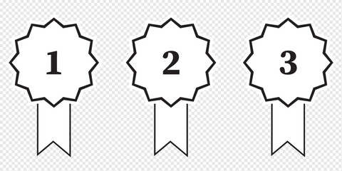 Achievement badge icon. Vector and glyph. eps 10.