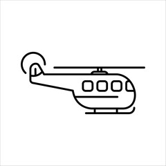 Helicopter icon design. Helicopter icon in trendy flat style design. Vector illustration..