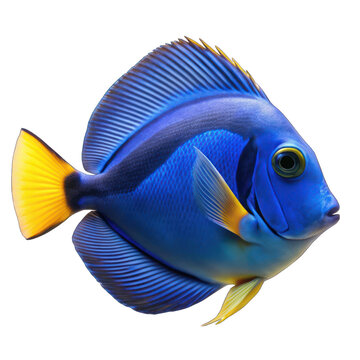 recommend clip art: Blue tang fish isolated on transparent background