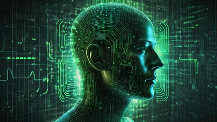 Obraz premium kopf, human, technik, brain, 3d, abbildung, wissenschaft, auffassung, digital, röntgen, design, computer, business, schädel, kunst, gesicht, licht, intelligenz, körper, cyberspace, kreislauf, cyber, d