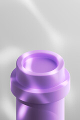 Minimalist Cylindrical Podium for Modern Product Display - 3D Render for Showcase and Presentation