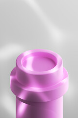 Minimalist Cylindrical Podium for Modern Product Display - 3D Render for Showcase and Presentation