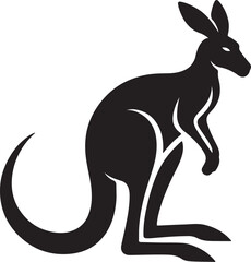 kangaroo vector silhouette illustration. Kangaroo line art silhouette illustration. Kangaroo Silhouette vector art illustration.