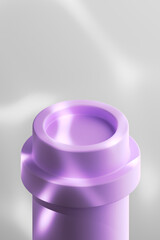 Minimalist Cylindrical Podium for Modern Product Display - 3D Render for Showcase and Presentation