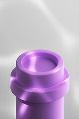 Minimalist Cylindrical Podium for Modern Product Display - 3D Render for Showcase and Presentation
