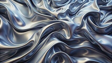 Obraz premium Contemporary metallic silver liquid metal texture backdrop, abstract, dynamic, background, liquid, metal, texture, modern