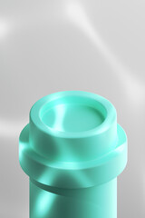 Minimalist Cylindrical Podium for Modern Product Display - 3D Render for Showcase and Presentation