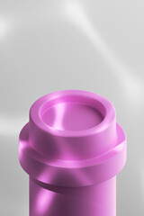 Minimalist Cylindrical Podium for Modern Product Display - 3D Render for Showcase and Presentation