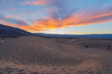 sunset in the desert