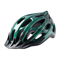 Fototapeta premium Stylish Green Bicycle Helmet with Unique Design
