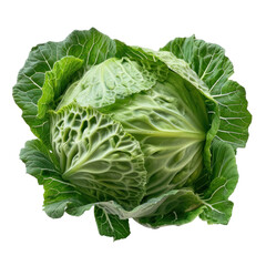 Obraz premium Fresh Green Cabbage Head for Healthy Eating Concepts