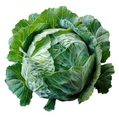 Fresh Green Cabbage Head for Healthy Eating Concepts