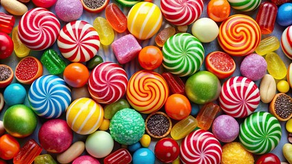 Assorted colorful candy close-up for sweet tooth indulgence , sweet, candy, colorful, indulgence, treats, sugar