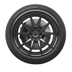 Obraz premium Sleek Stylish Wheel with Black Finish