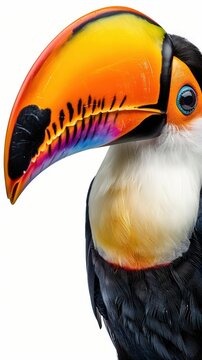 recommend clip art: A vibrant toucan displays its colorful beak, symbolizing tropical beauty and wildlife. Perfect for nature-themed projects.