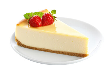 Creamy Cheesecake Slice with Fresh Berries