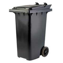 Modern Black Garbage Bin for Waste Disposal and Recycling