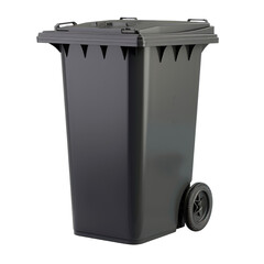 Modern Black Garbage Bin for Waste Disposal and Recycling