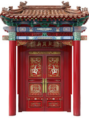 Vibrant Traditional Chinese Door Design