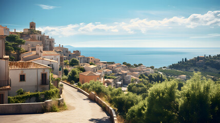 Fototapeta premium Italy Sicily sea island summer sunlight