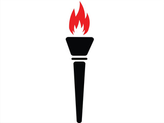 Fire torch icon vector illustration.