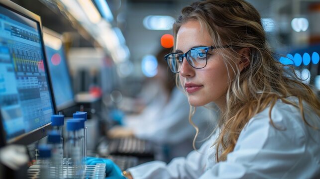 Scientist analysis and testing bioscience and molecule in the laboratory.