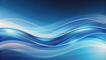 Fototapeta premium Abstract background with wave shapes in various shades of blue and white , wave, abstract, background, design, pattern, texture, ripple