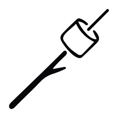 Beautiful silhouette camping equipment icon