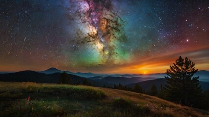 sunrise in the mountains