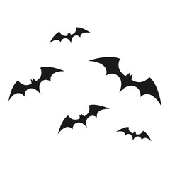 Naklejka premium Halloween Bat Flock Silhouette