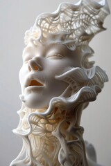 New technologies of future, unusual products made on a 3d printer.
