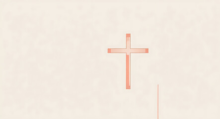 A minimalist digital illustration of a Christian cross, symbolizing faith and salvation, with clean lines and a modern design, with space for text.