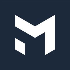 M letter logo abstract for modern company. Alphabet template vector illustration for your brand