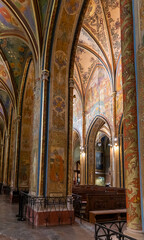 Side passage of Saints Peter and Paul Basilica in Vysehrad district of the Prague in the Czech Republic