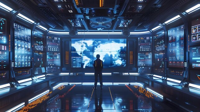 Futuristic Data Center With Advanced Computing Technology