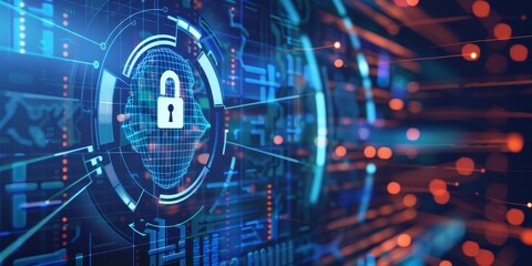 Obraz premium Graphics showcasing compliance frameworks and regulations governing cybersecurity standards