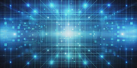 Obraz premium Abstract technology background with digital grid pattern, abstract, technology, background, digital, grid, pattern