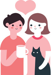 illustration of 3 teenagers jumping enthusiastically. friendship day