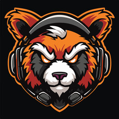 A animal mascot gaming logo 