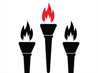 Fire torch icon vector illustration. eps10