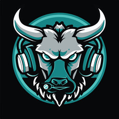 A animal mascot gaming logo 