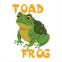 Toad Frog Vector Detailed Amphibian Design