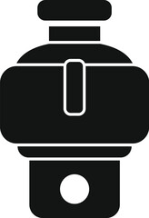 Car seat belt buckle fastened, ensuring safety and security while driving